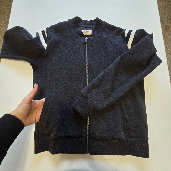Marine Layer Ashton Bomber Heather Charcoal Black Women's Small‎ - Picture 10 of 11